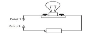 BECE Integrated SCIENCE - Lightbulb connected to a battery in an electrical circuit.