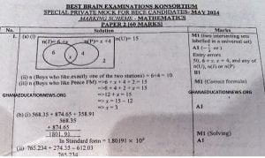 Download Best Brain May 2024 BECE Mathematics Mock Here