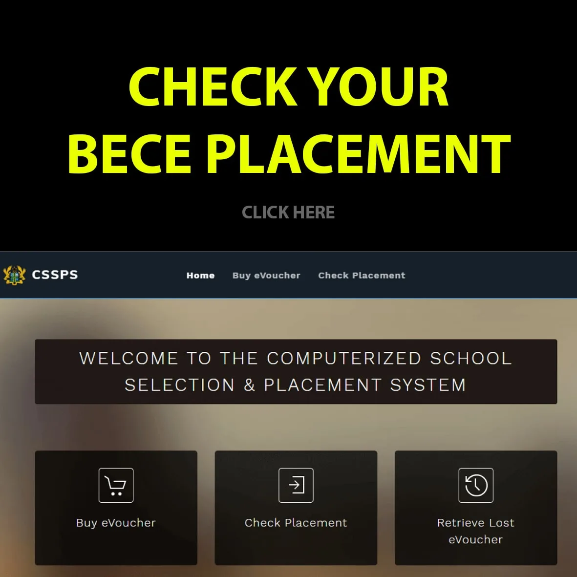Check 2024 BECE School Placement and Buy Placement Checker