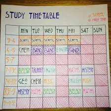 Create a study timetable