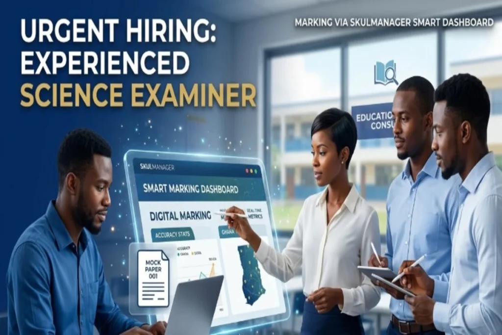 Education-News Consult is recruiting experienced Science examiners to mark mock papers via the Smart Dashboard. Apply by March 24, 2026.