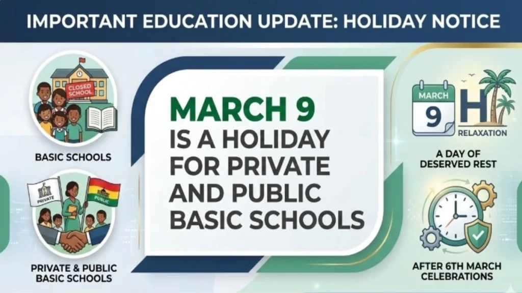 March 9th is a Holiday for Private and Public Basic Schools