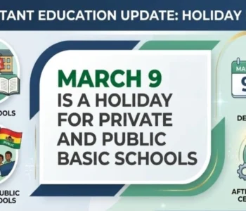 March 9th is a Holiday for Private and Public Basic Schools